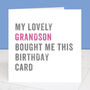 Personalised From Your Grandson Birthday Card, thumbnail 3 of 4