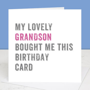 Personalised From Your Grandson Birthday Card, 3 of 4