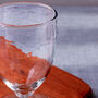G Decor Yaki Set Of Four Handmade Hammered Glass Wine Goblets Handblown Stemmed Glasses, thumbnail 3 of 4