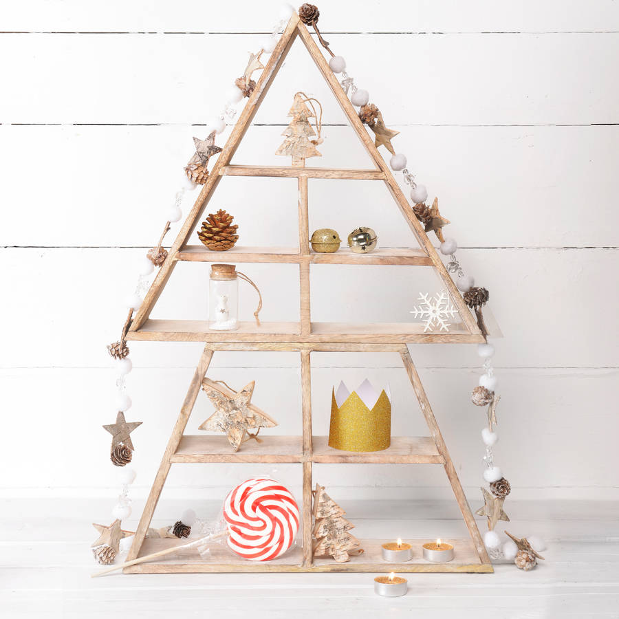 wooden display shelf christmas tree by thelittleboysroom