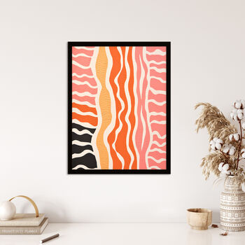 Sand After The Sea Two Abstract Waves Wall Art Print, 4 of 6