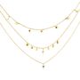 Star Gaze Triple Layer Night Sky Necklace Gold, thumbnail 2 of 5