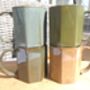 Set Of Four Assorted Reactive Glaze Hexi Mugs In Earth Tones, thumbnail 7 of 12