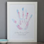 Personalised Daddy, Mummy And Child's Handprint Print, thumbnail 3 of 5
