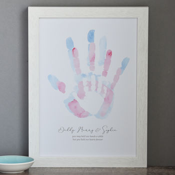 Personalised Daddy, Mummy And Child's Handprint Print, 3 of 5