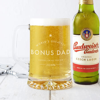 'Worlds Greatest Bonus Dad' Personalised Beer Tankard, 2 of 5