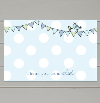 Personalised Thank You Bunting Notecards, 2 of 3