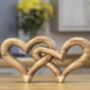 Wooden Entwined Hearts Valentine's Day Gift, thumbnail 1 of 5
