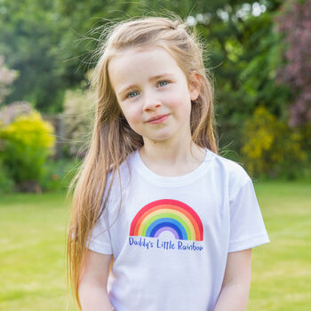 Daddy's Little Rainbow T Shirt, 3 of 4