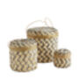 Round Woven Basket With Lid, thumbnail 5 of 6