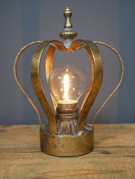 Crown Bedside Lamp – Battery Operated Table Light, 2 of 5