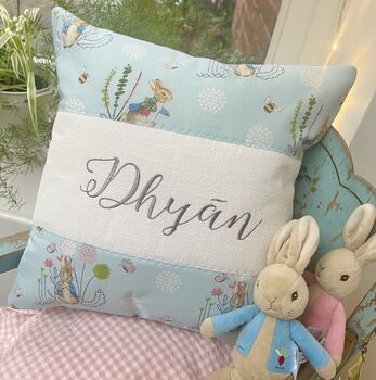 Peter Rabbit© Name And Date Cushion, 8 of 8