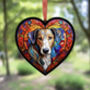 Lurcher Stained Glass Effect Heart Suncatcher, thumbnail 4 of 5