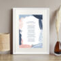 Modern Abstract Personalised Poem Print, thumbnail 4 of 7