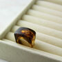 Amber Coloured Chunky Resin Ring, thumbnail 2 of 7
