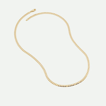 9ct Yellow Gold Solid Curb Chain Necklace 20 Inch, 3 of 5