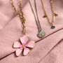 Set Of Three Flower Charm Chain Necklaces For Women, thumbnail 1 of 6