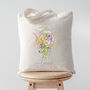Wild Flowers Bouquet Tote Shopping Bag, thumbnail 3 of 4