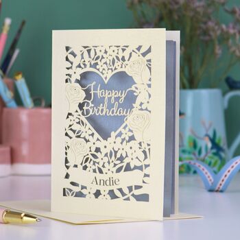 Personalised Birthday Heart Card, 3 of 7