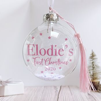 Personalised Starry Christmas Bauble, 3 of 4