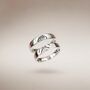 Couple Promise Handshake Marching Band Ring Set, thumbnail 1 of 4