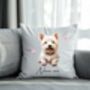 Personalised West Highland Terrier Hearts Cushion Cover, thumbnail 1 of 2