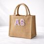 Personalised Square Jute Bag, thumbnail 1 of 5