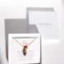 July Birthstone Ruby Crystal Necklace, thumbnail 4 of 5