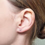 Moissanite Baguette Earrings Silver/Gold Vermeil, thumbnail 2 of 6