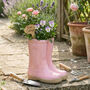 Personalised Pink Welly Boots Garden Planter Gift, thumbnail 1 of 10