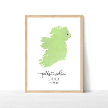 Personalised Ireland Engagement Map Print, 6 of 10