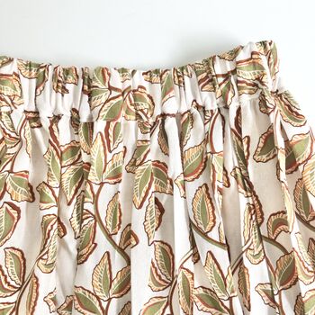Linen Printed Midi Skirt, Painting Print Skirt, 6 of 6
