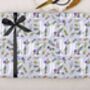 Three Sheets Of Floral 100th Birthday Wrapping Paper, thumbnail 2 of 2