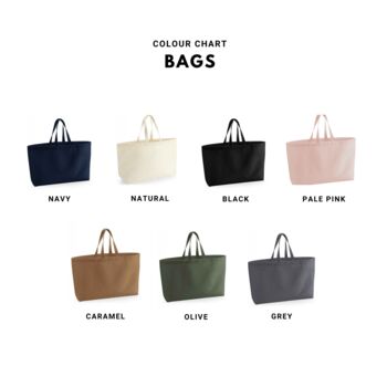 Personalised Oversized Tote Bag. Custom Text, 3 of 9