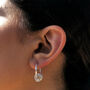 Sterling Silver Nest Huggie Hoop Earrings, thumbnail 2 of 5