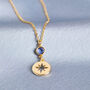 Gold Plated Starburst Birthstone Necklace, thumbnail 4 of 8