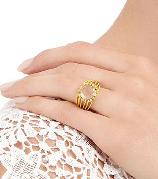 Gold Vermeil Cocktail Ring Alessia, 8 of 9