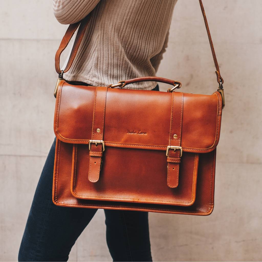 leather satchel bag '' the classic '' by niche lane ...