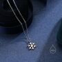 Sterling Silver Tiny Snowflake Pendant Necklace, thumbnail 3 of 11