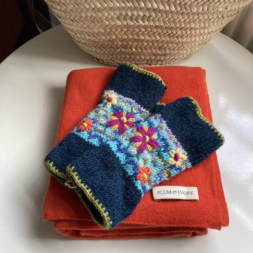 Scandi Style Wrist Warmer Mittens By Plum & Ivory