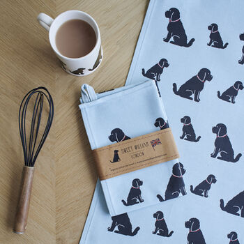 Organic Black Cockapoo Labradoodle Tea Towel – A Delightful Gift For Dog Lovers, 2 of 12