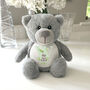 Personalised Animal Alphabet Grey Baby Teddy Bear, thumbnail 10 of 10