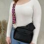 Personalised Ellie Embossed Faux Leather Leopard Pring Cross Body Bag And Purse Set, thumbnail 2 of 3