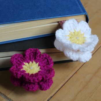 Crocheted Flower Bookmark Letterbox Gift, 6 of 7