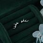 Sterling Silver Stag Deer Antler Stud Earrings, thumbnail 1 of 12
