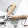 Personalised Luxe Silver Trowel And Fork Set, thumbnail 2 of 3