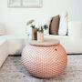 Halo Handwoven Basket Side Table With Wooden Top, thumbnail 1 of 5