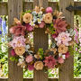Personalised Blush Meadow Floral Door Wreath, thumbnail 3 of 6