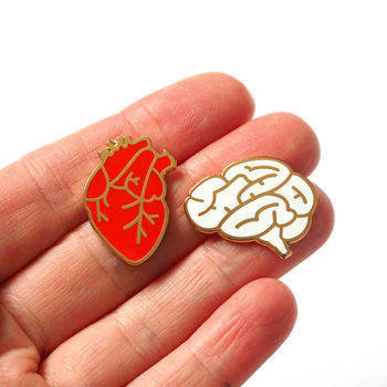 Heart And Brain Pin Brooches, 5 of 12