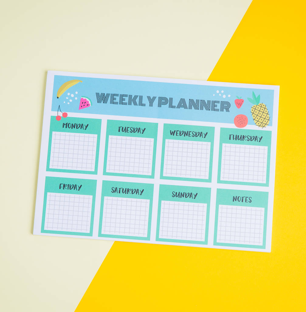 Motivational Weekly Planner Note